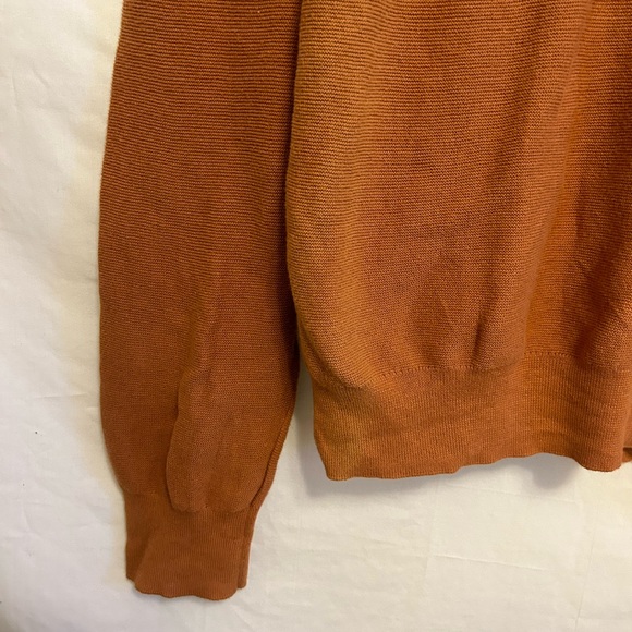 J. Crew Mens Burnt Orange Crewneck Pullover Sweater Size Large - Picture 5 of 6